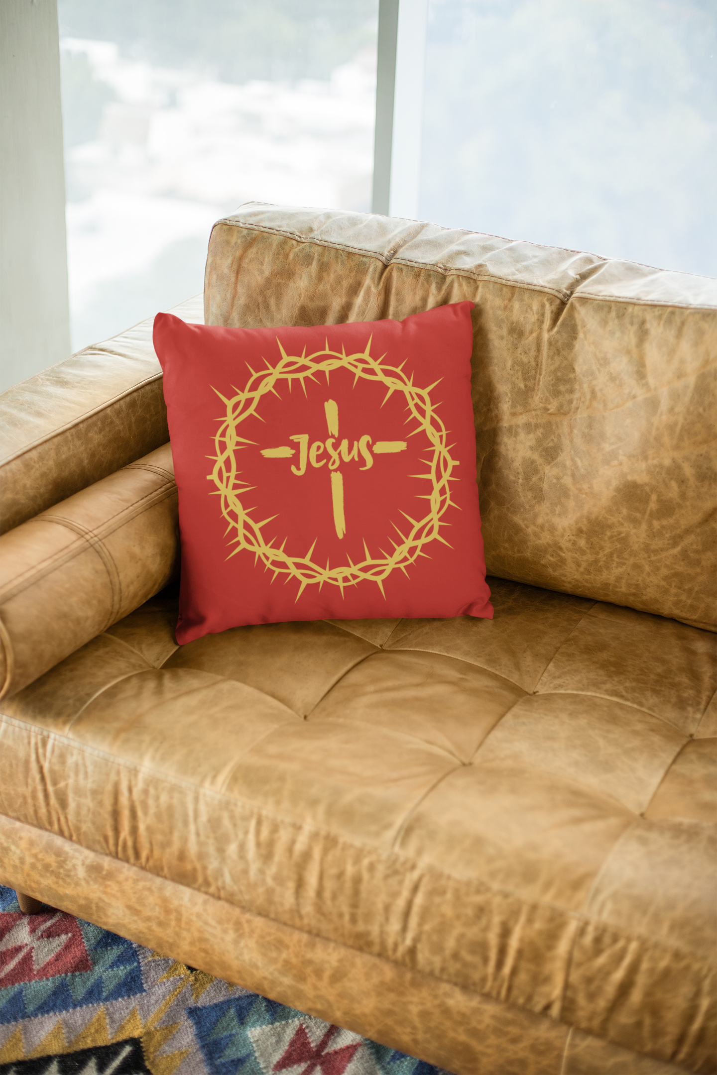 Jesus Crown Pillow