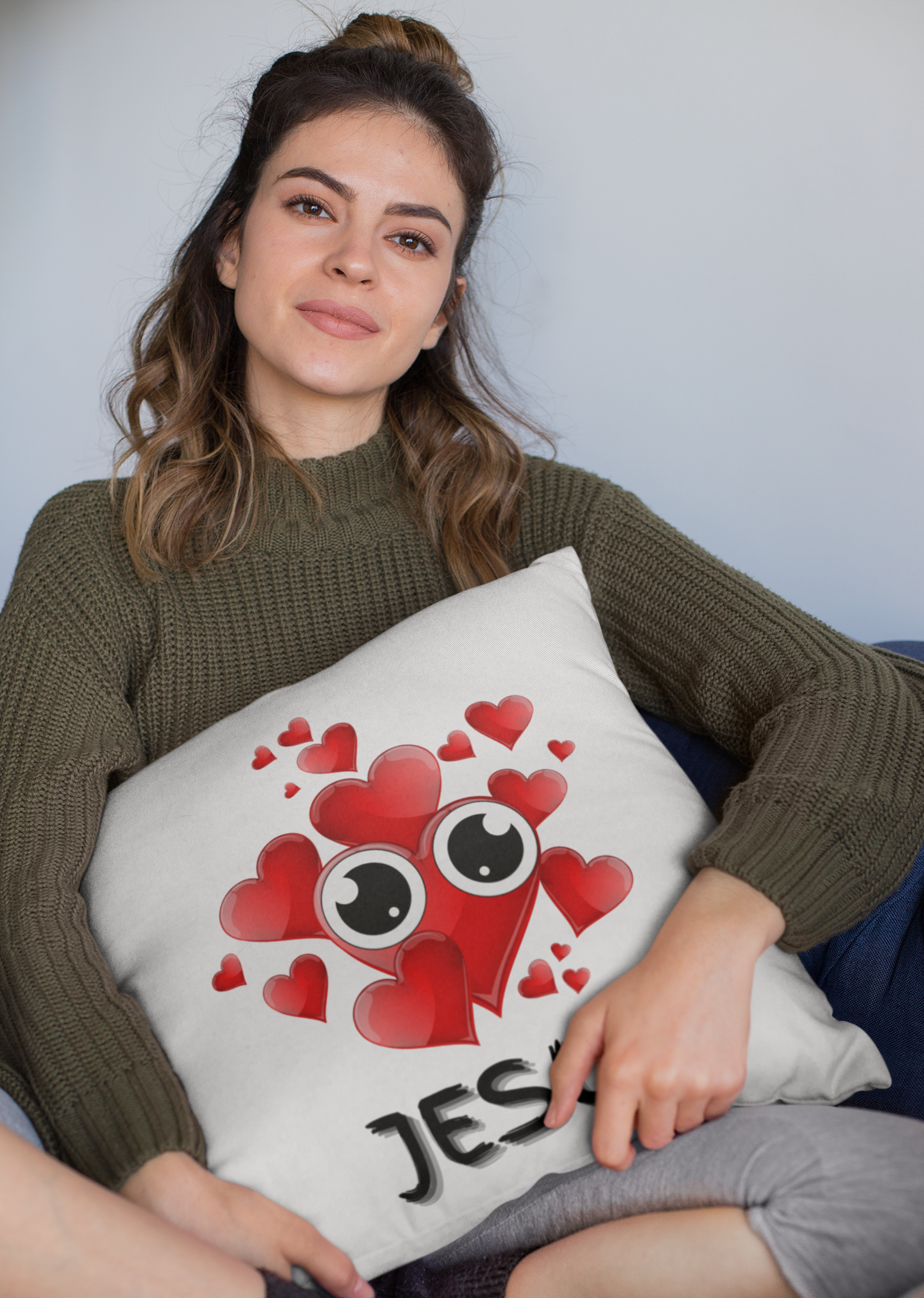 Eye Love Jesus Pillow