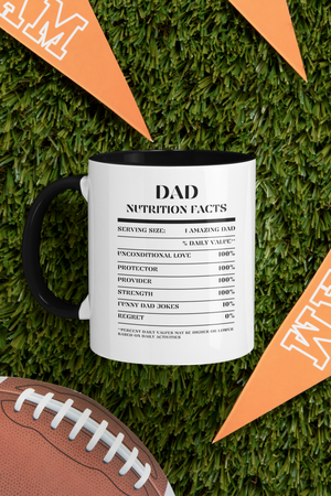 Nutrition Facts Accent Mug - Dad