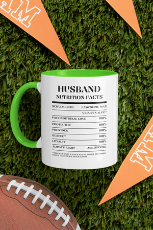 Nutrition Facts Accent Mug - Husband