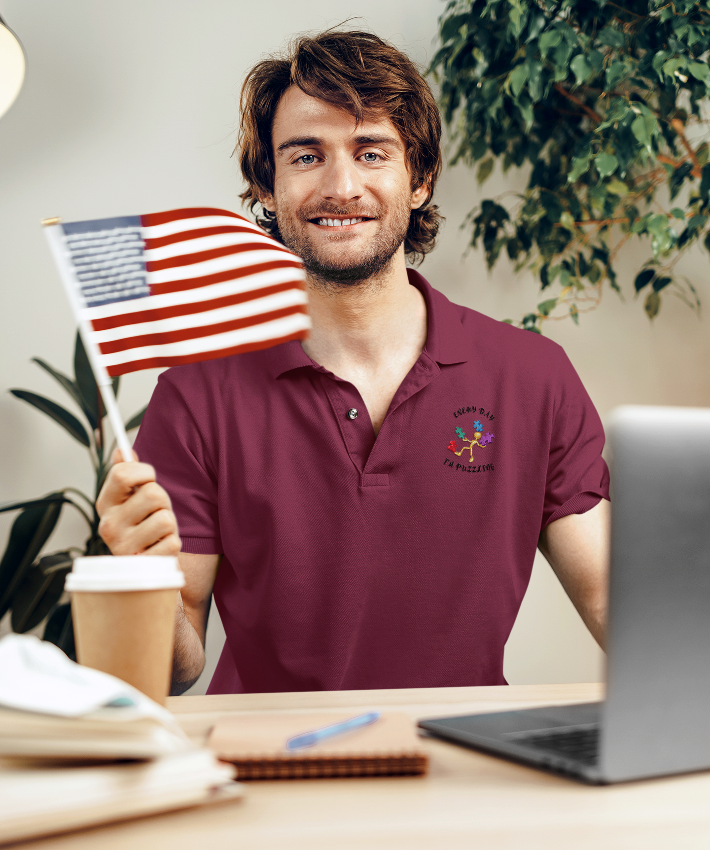 Puzzling Short Sleeve Polo