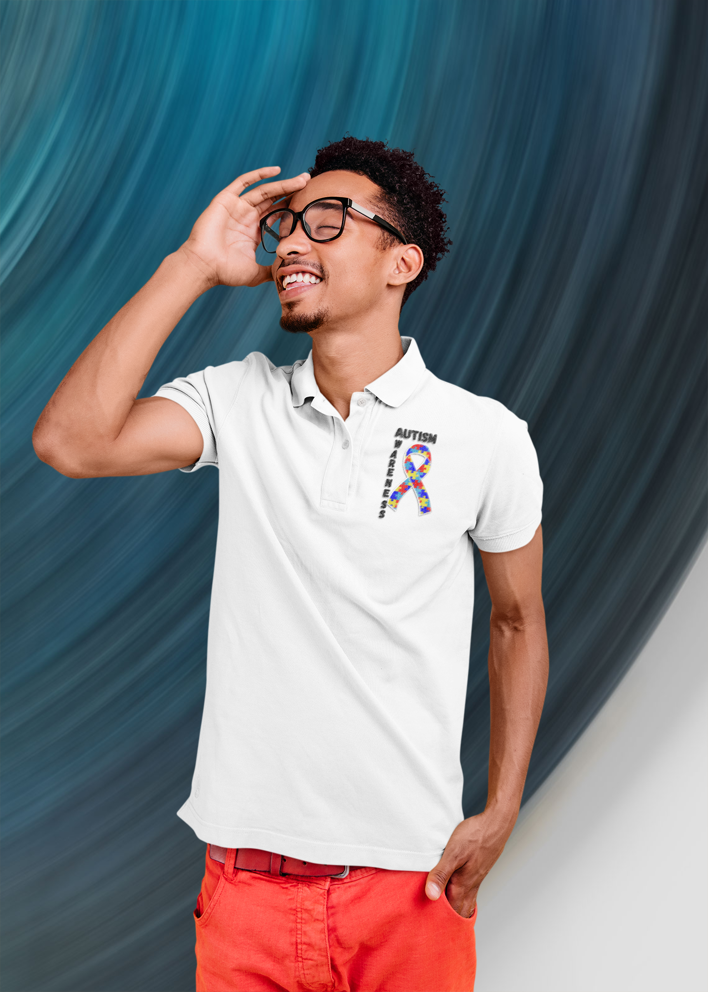 Autism Awareness Short Sleeve Polo