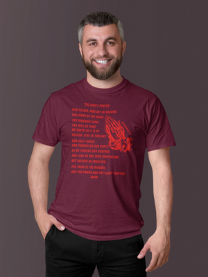 Lord's Prayer Short Sleeve T-shirt Red