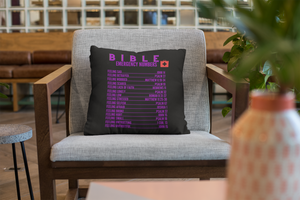 Emergency Bible Numbers Christian Pillow Purple
