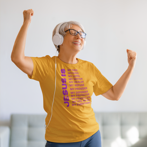 Jesus Is Christian T-Shirt - Short Sleeve Purple