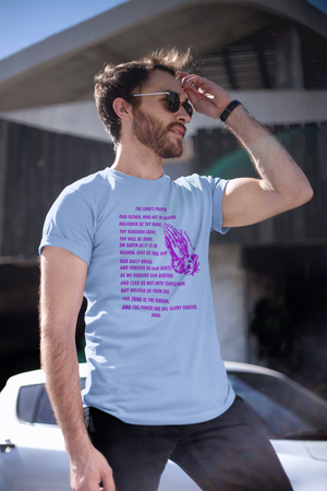 Lord's Prayer Short Sleeve T-shirt Purple