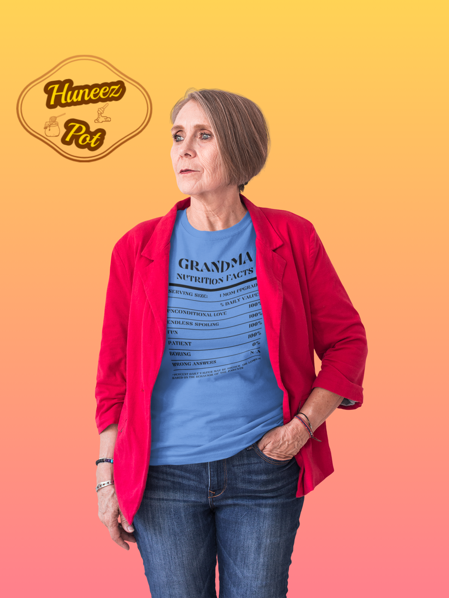 Nutrition Facts T-Shirt LS - Grandma - Black