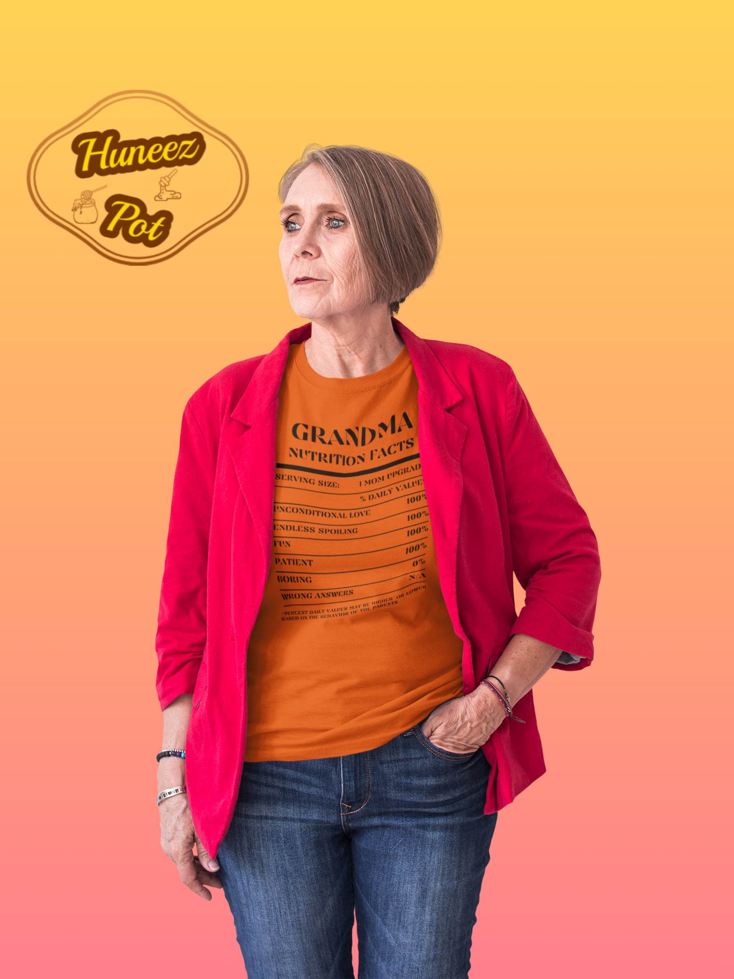 Nutrition Facts T-Shirt LS - Grandma - Black