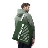 Christian JESUS IS Tote Bag - Green