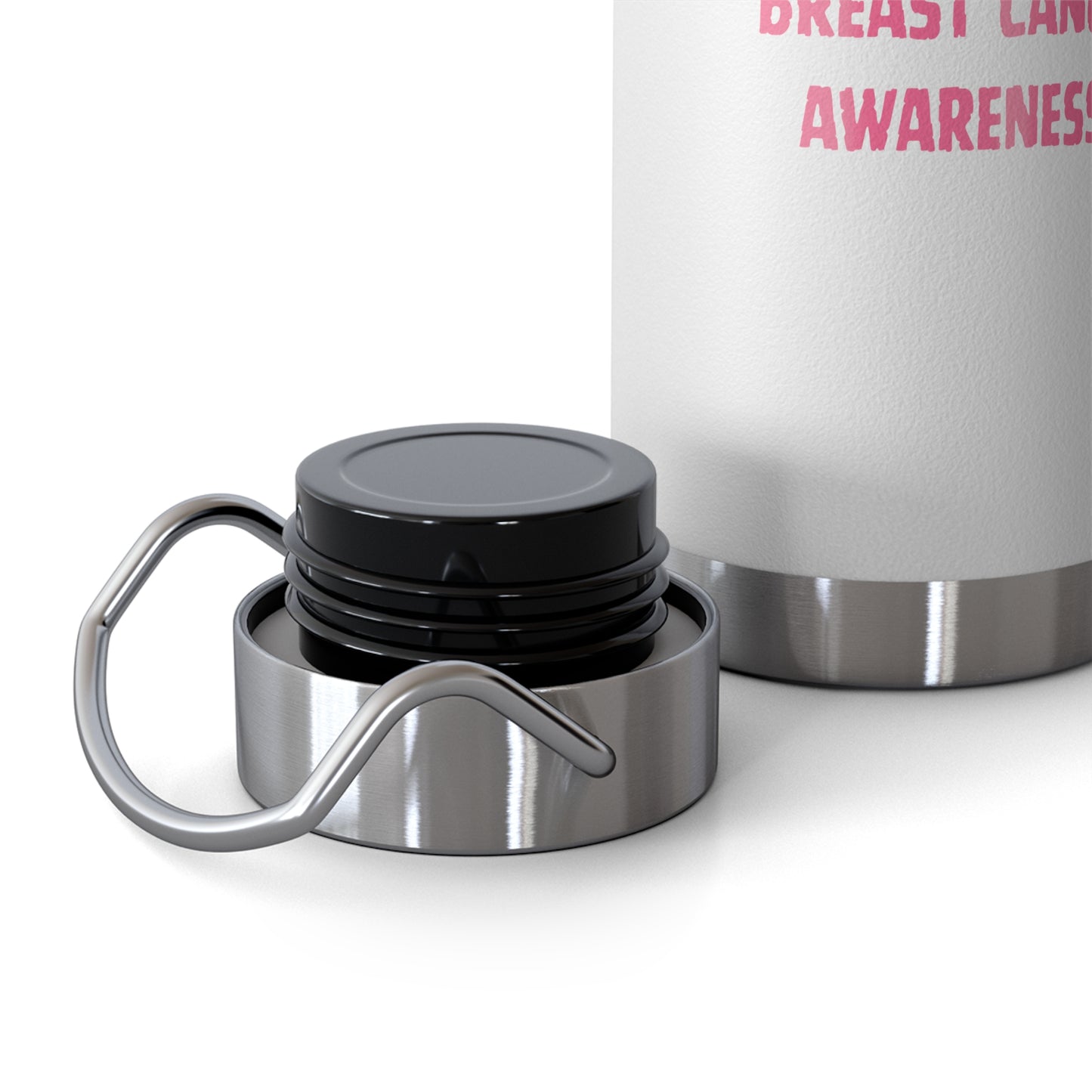 Breast Cancer Awareness "We Fight Together" Pink Ribbon 22oz Insulated Water Bottle