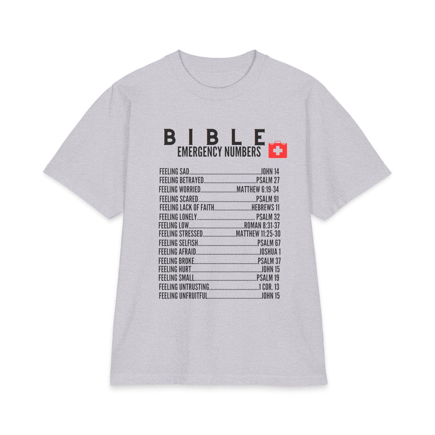 Bible Emergency Numbers - 7X only - Black