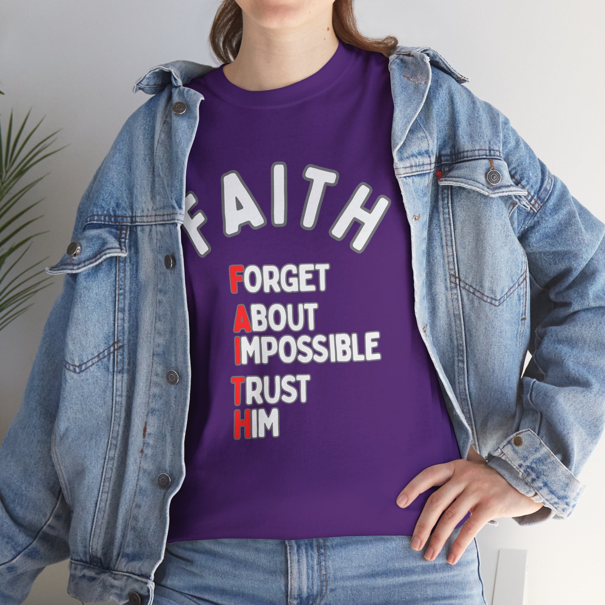 Faith T-Shirt "Forget About Impossible, Trust Him" Dark