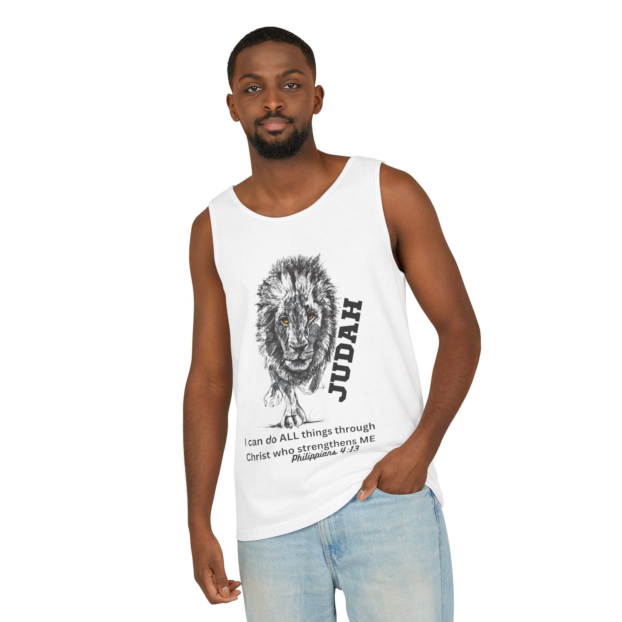 Lion of Judah Tank Top - 'I Can Do All Things' Philippians 4:13
