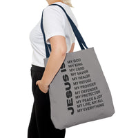 Christian JESUS IS Tote Bag - Grey