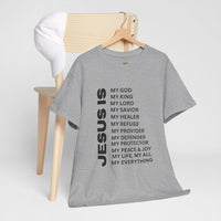 Christian JESUS IS T‑Shirt - Black