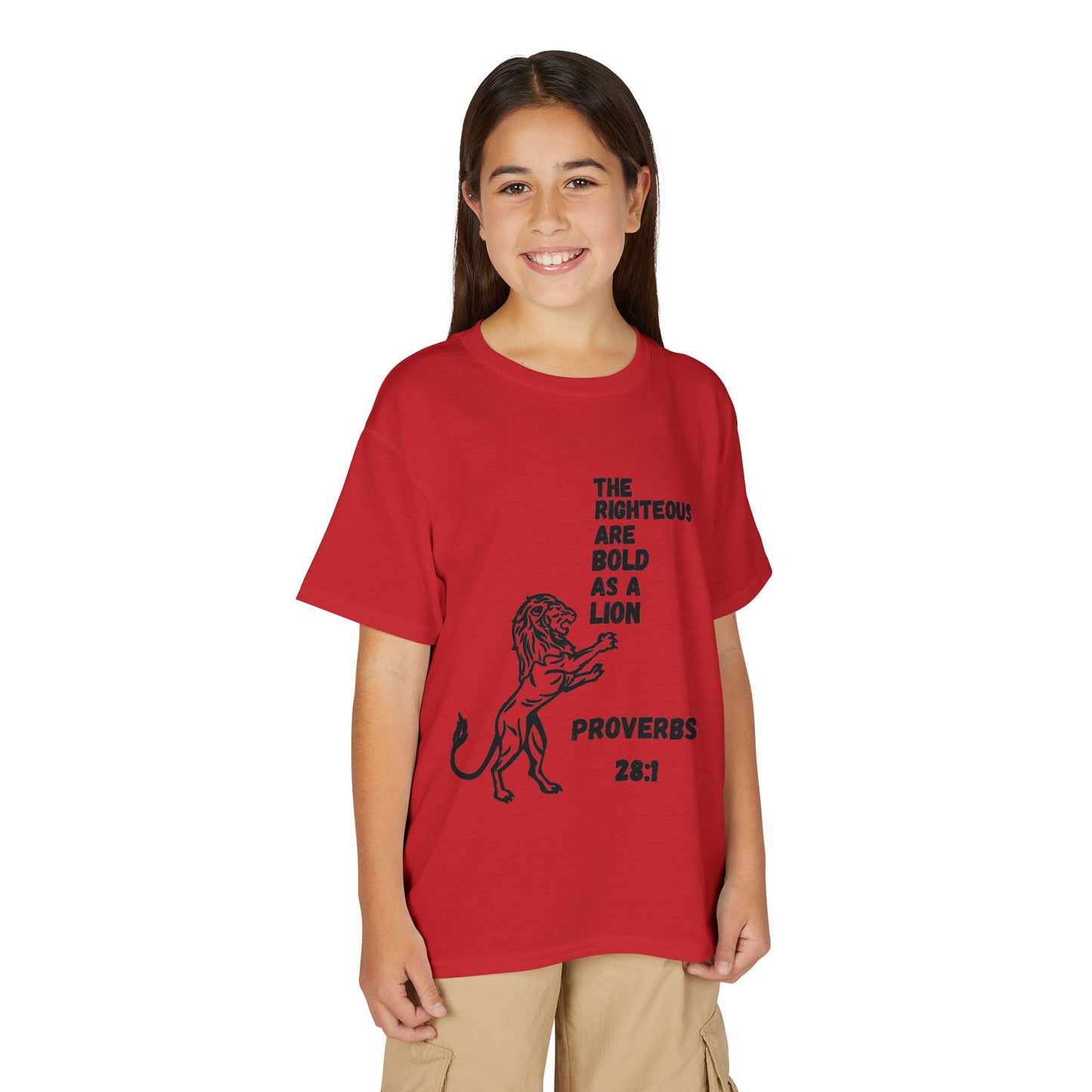 The Righteous Are Bold as a Lion Youth T-shirt
