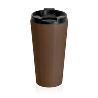 Christian JESUS IS Brown Stainless Steel Travel Mug - White