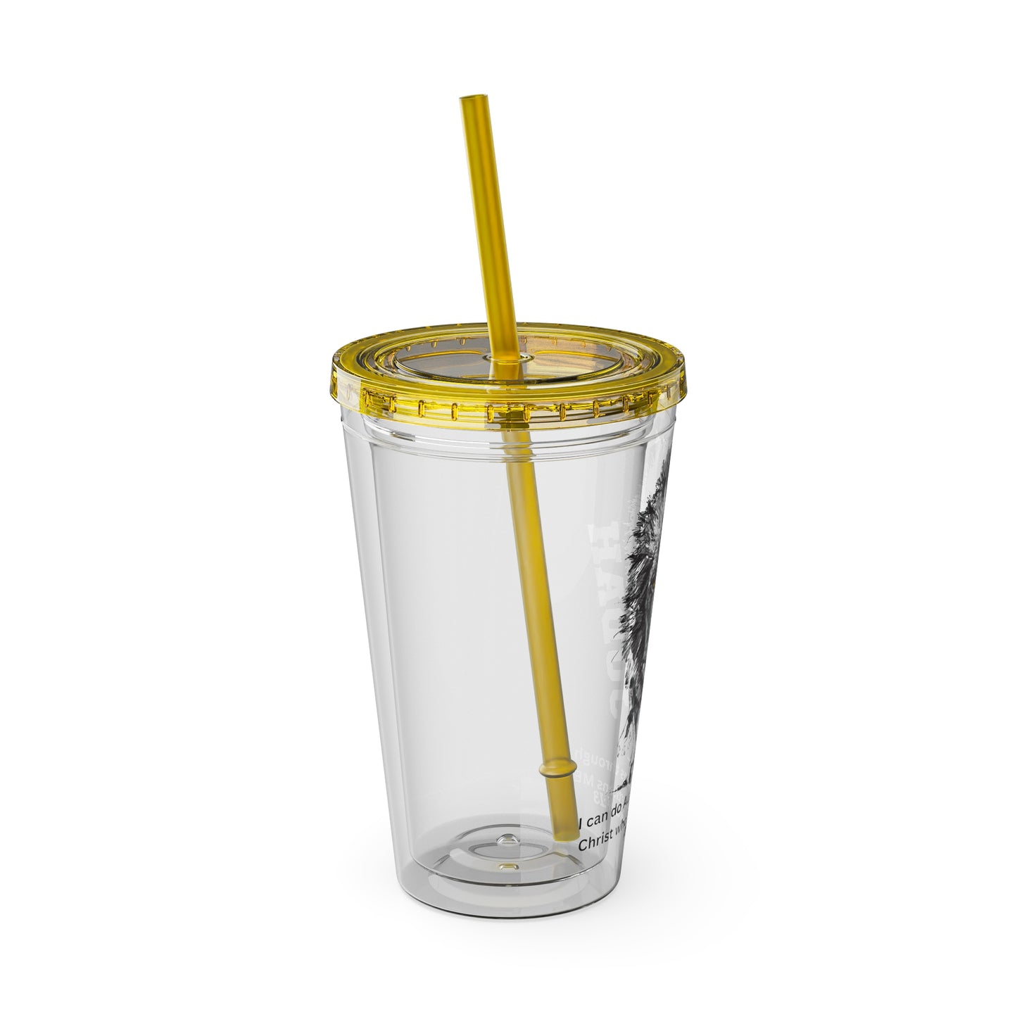 Lion of Judah 16oz Tumbler with Straw