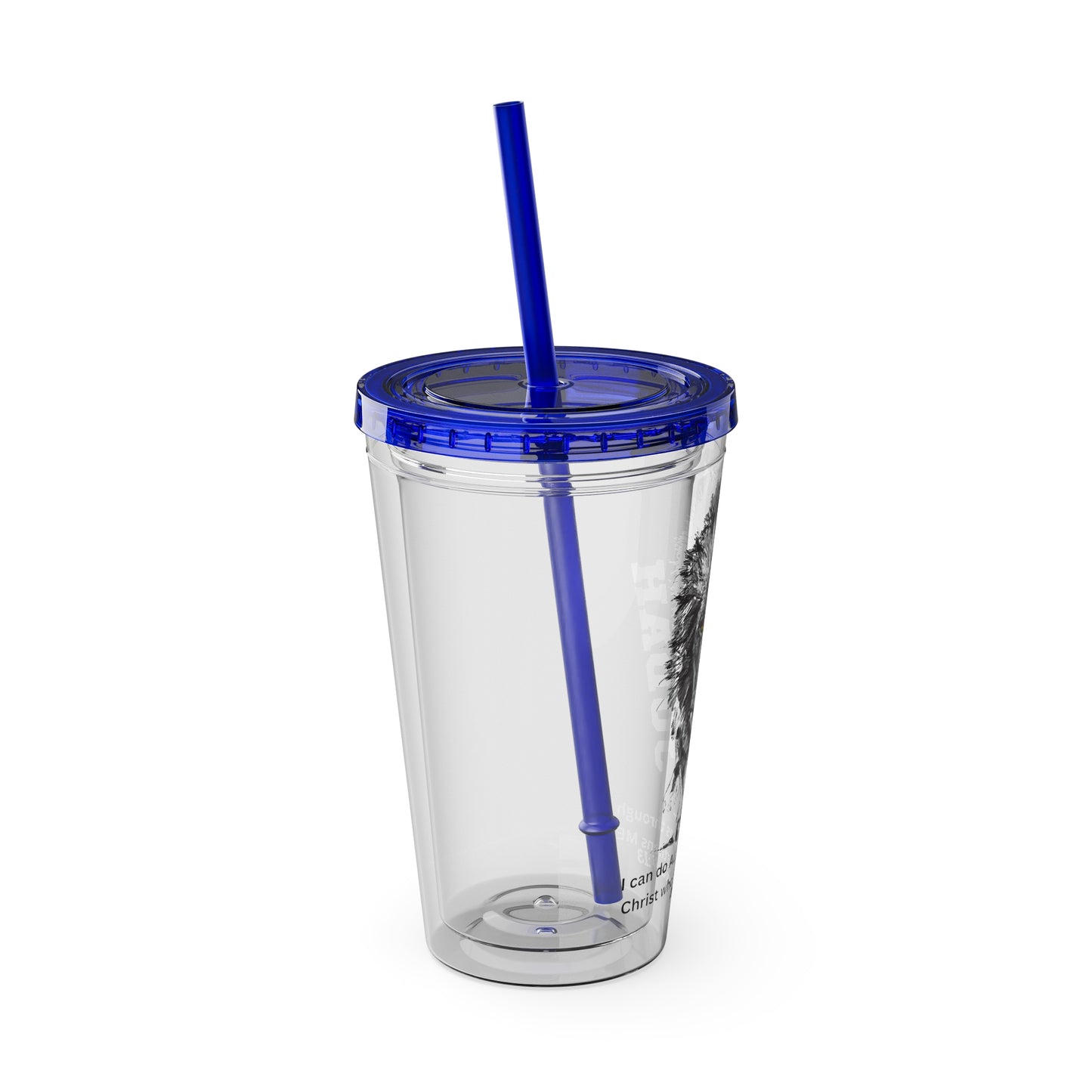 Lion of Judah 16oz Tumbler with Straw