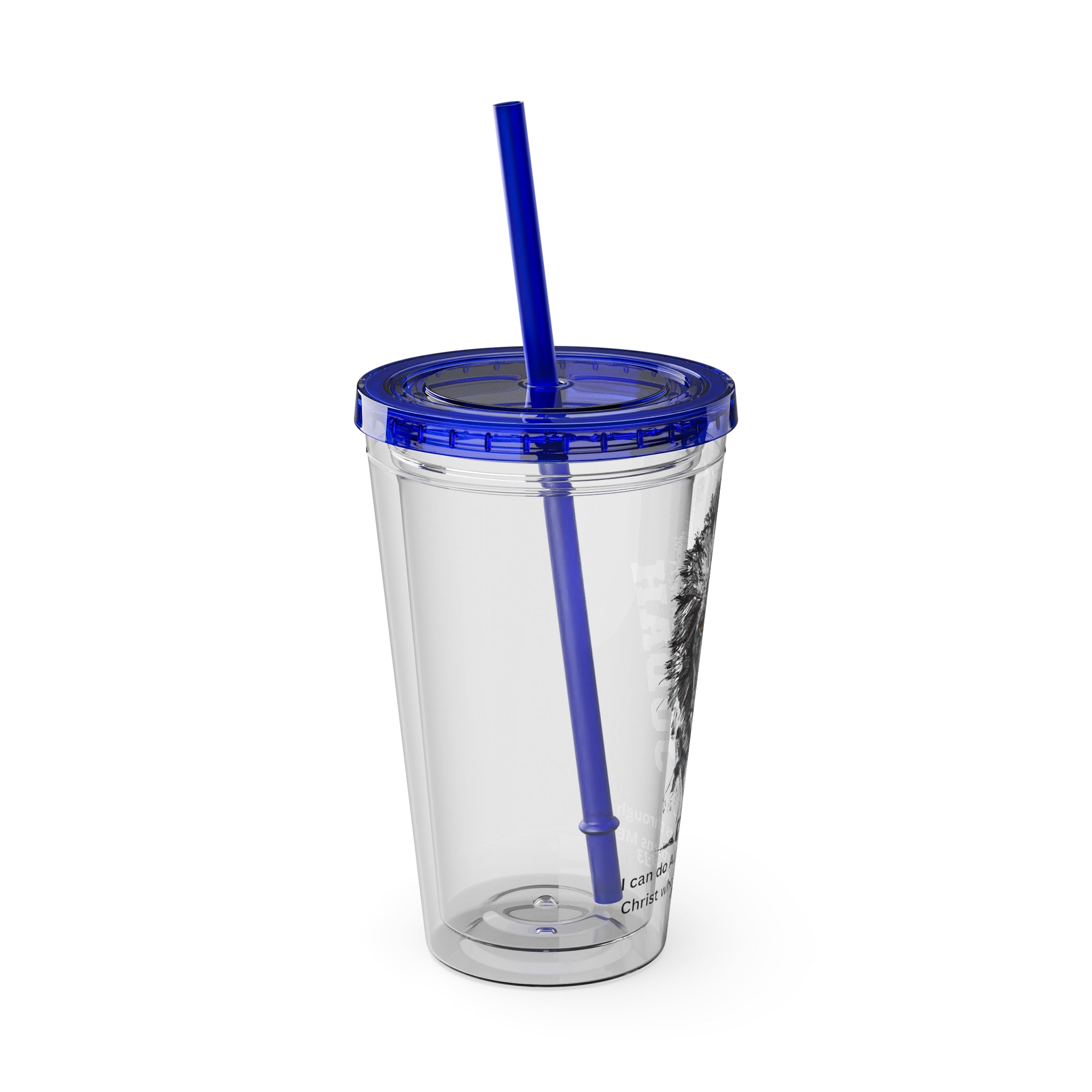 Lion of Judah 16oz Tumbler with Straw