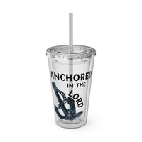 Anchored in the Lord 16oz Tumbler with Straw