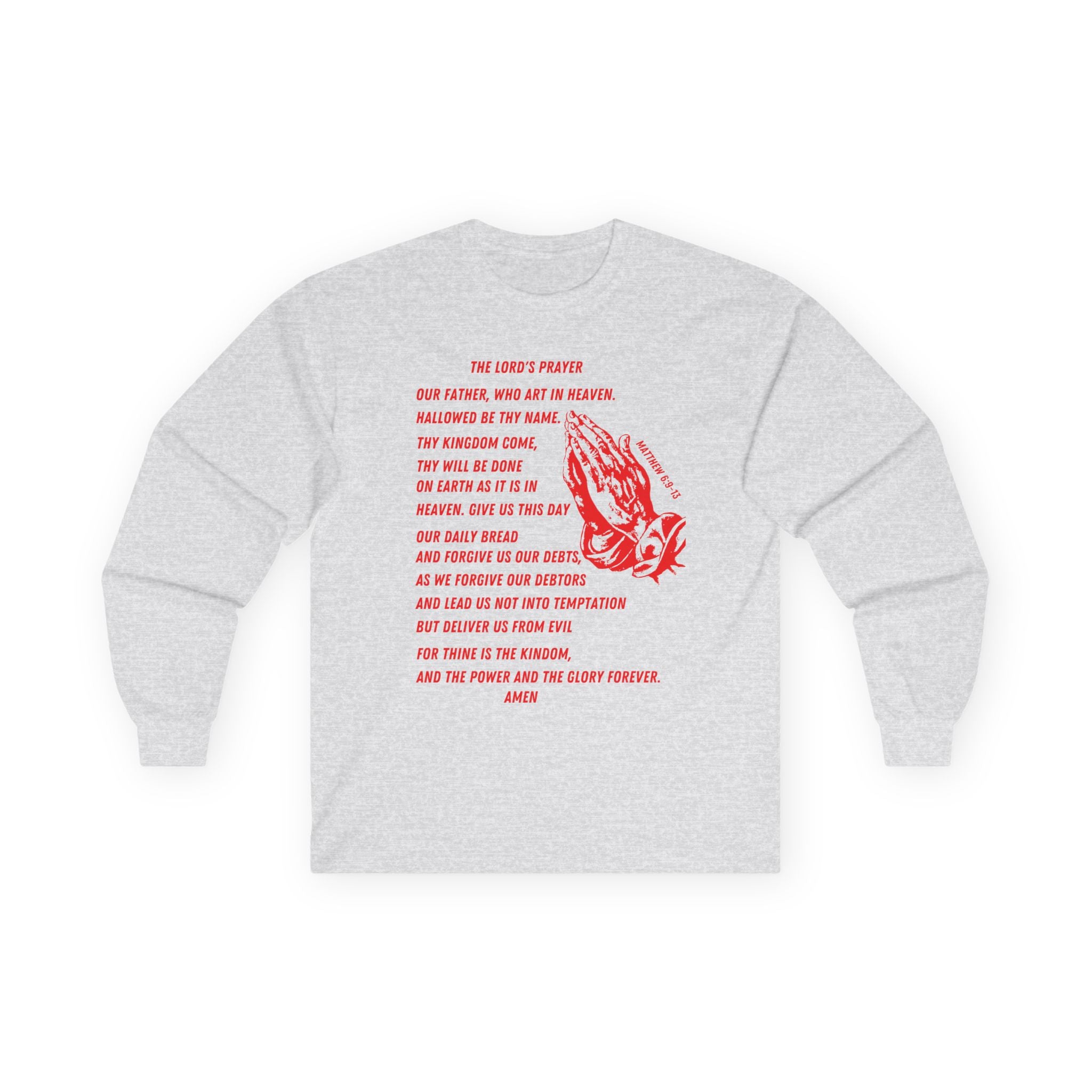 The Lord's Prayer Long Sleeve Tee - Red