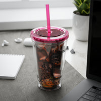 "The Righteous Are Bold as a Lion" 16oz Inspirational Tumbler with Straw