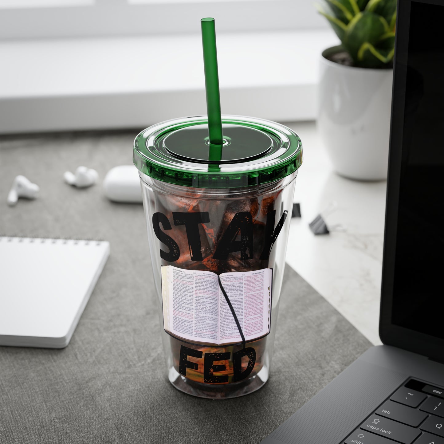 Stay Fed 16oz Tumbler with Straw
