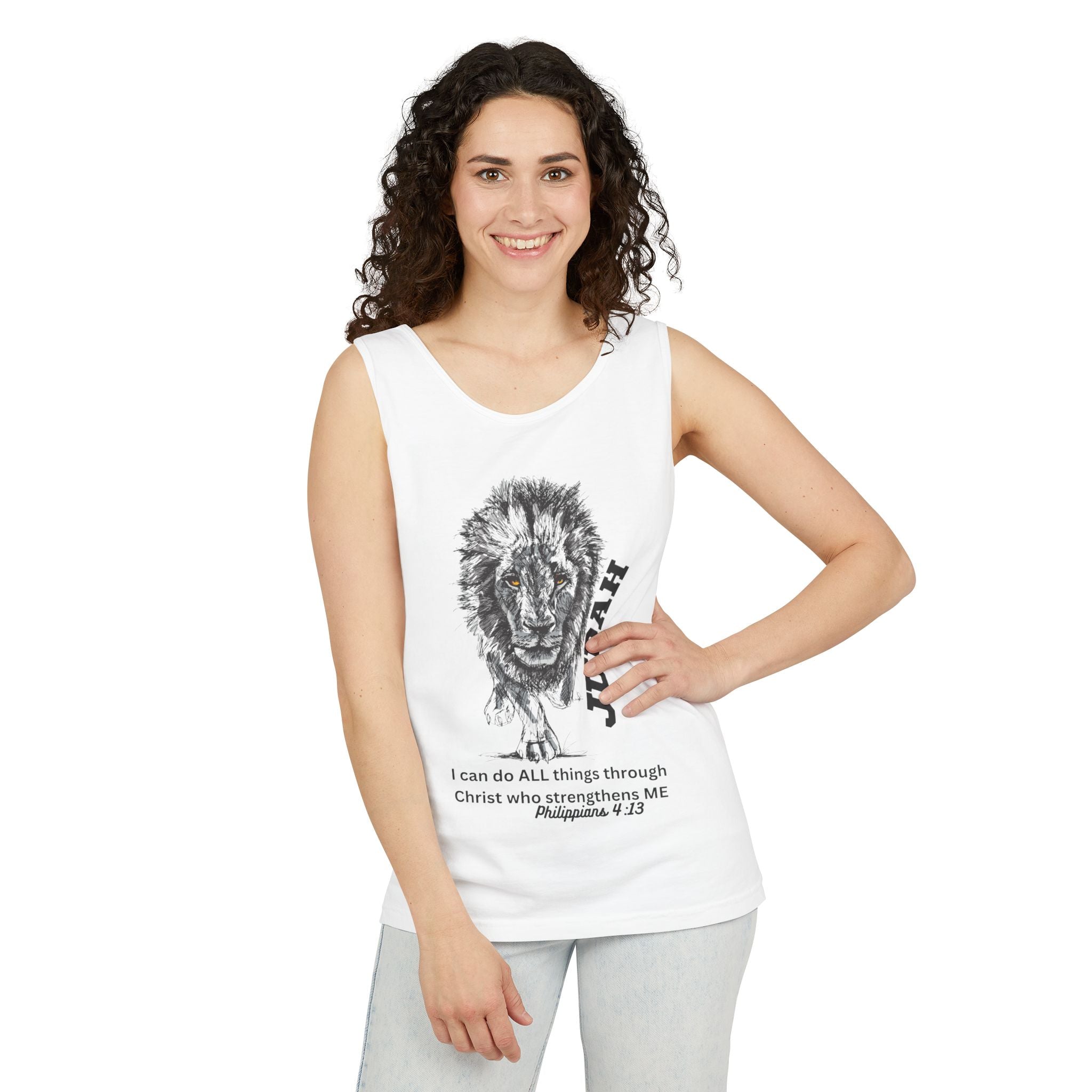 Lion of Judah Tank Top - 'I Can Do All Things' Philippians 4:13
