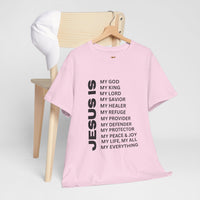 Christian JESUS IS T‑Shirt - Black