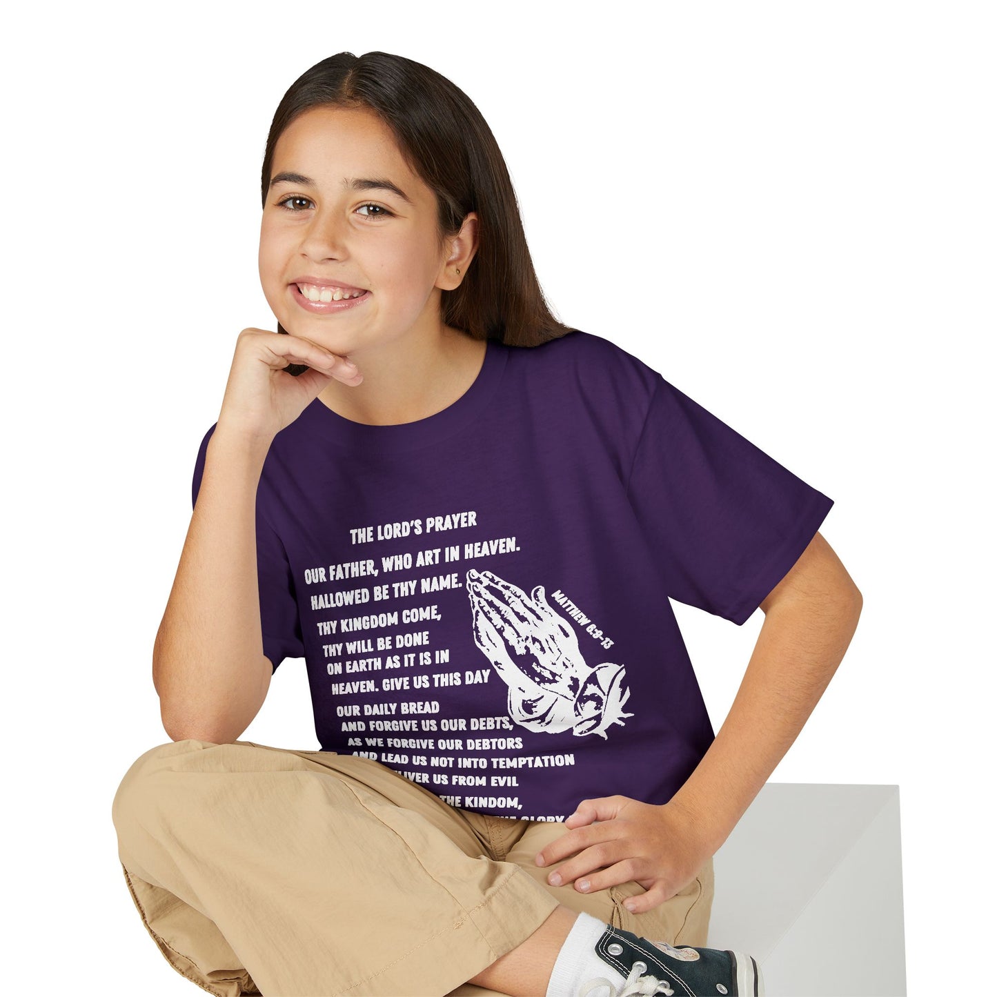 The Lord's Prayer Youth T-Shirt - White