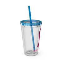 Pink Ribbon “Stay in the Fight” 16oz Tumbler with Straw