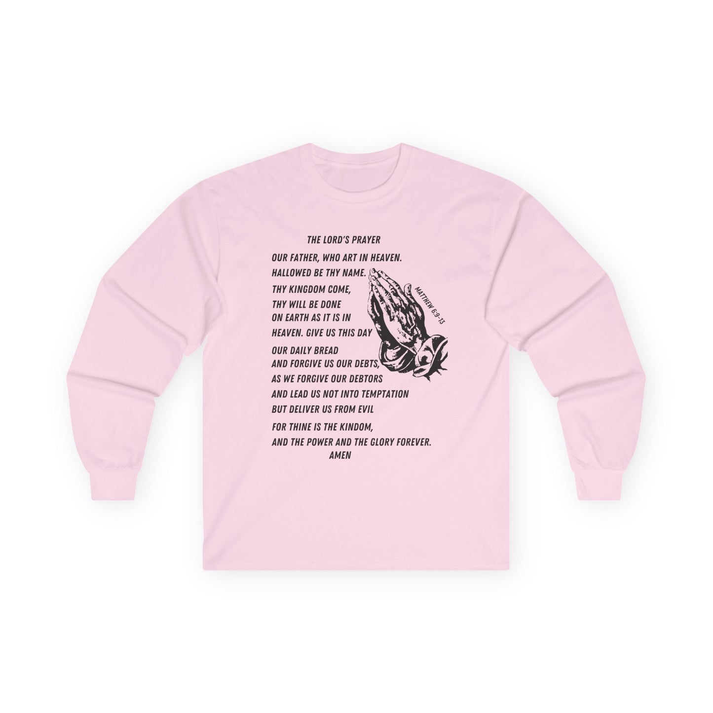 The Lord's Prayer Long Sleeve Tee - Black