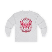 Together We Rise Pink Ribbon Breast Cancer Awareness Long Sleeve Tee