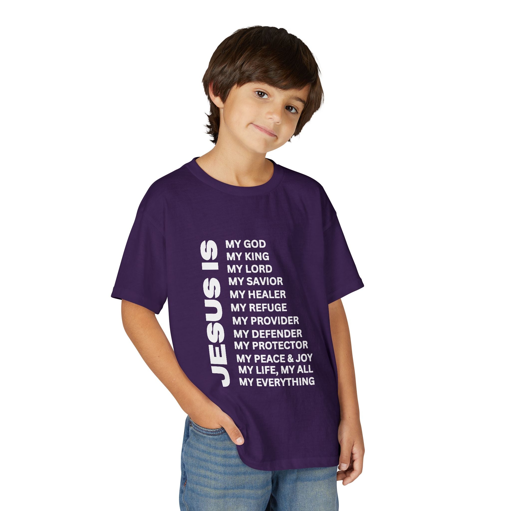 Christian JESUS IS Youth Short Sleeve - White