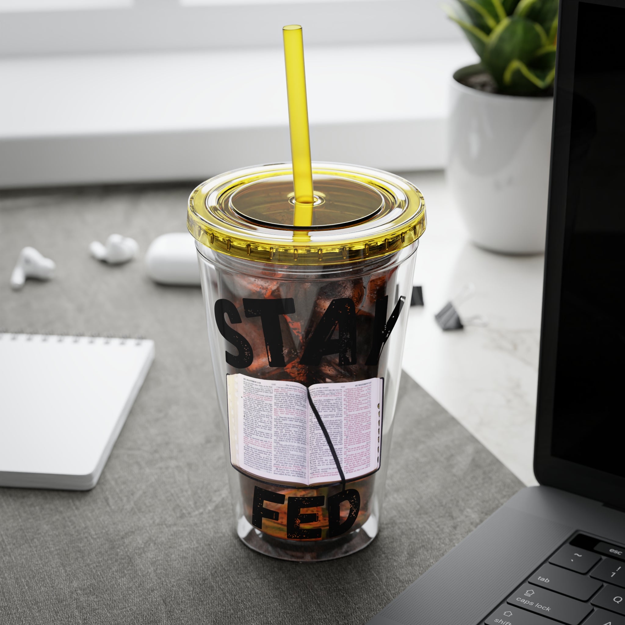Stay Fed 16oz Tumbler with Straw
