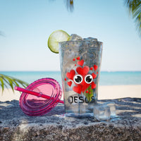 Jesus Heart Love 16oz Tumbler with Straw
