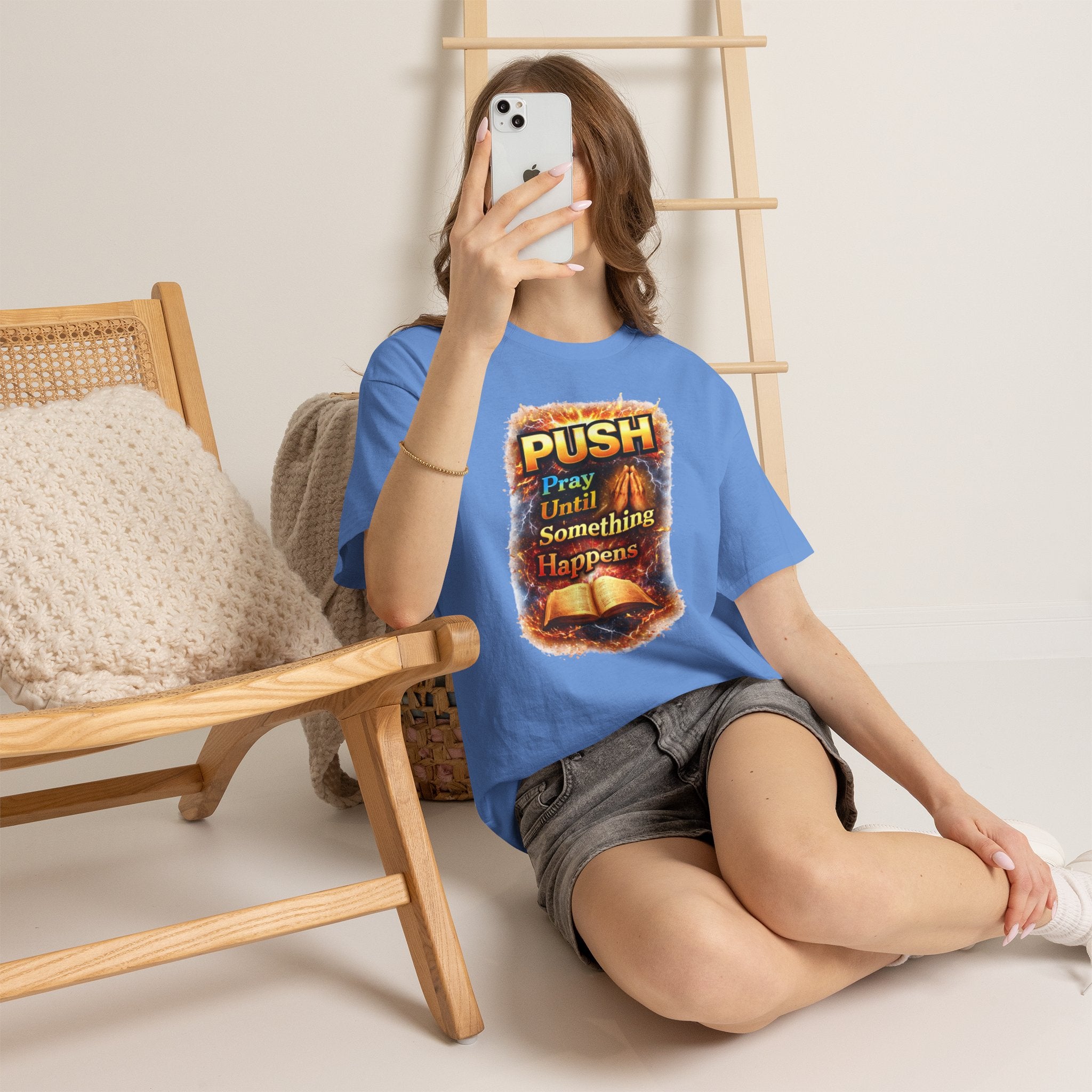 Push: Pray Until Something Happens T-Shirt — Bible 1