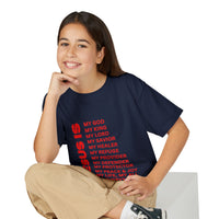 Christian JESUS IS Youth Short Sleeve - Red