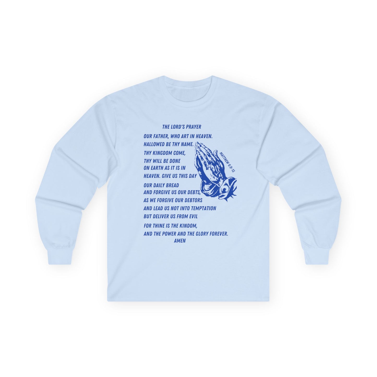 The Lord's Prayer Long Sleeve Tee - Blue
