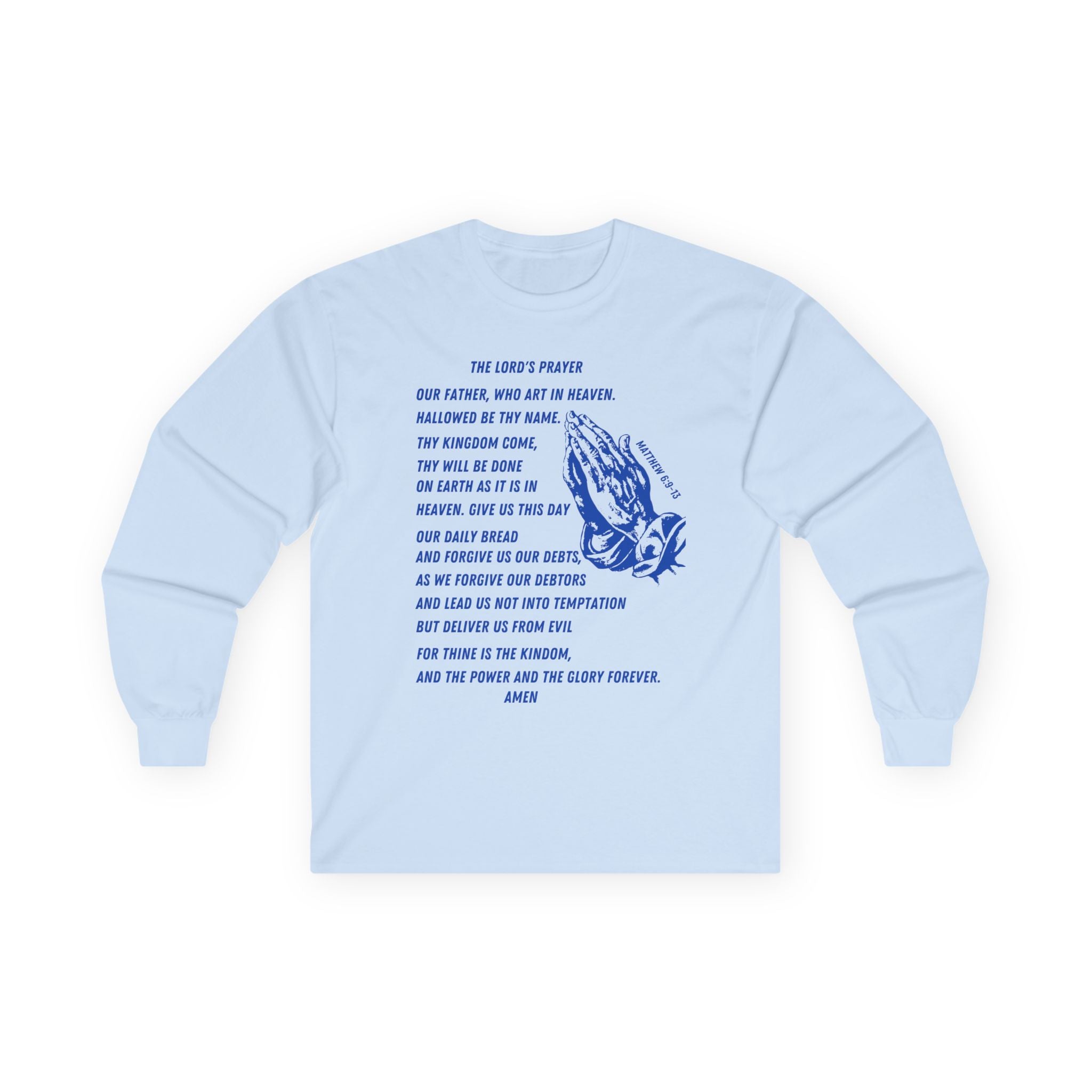 The Lord's Prayer Long Sleeve Tee - Blue