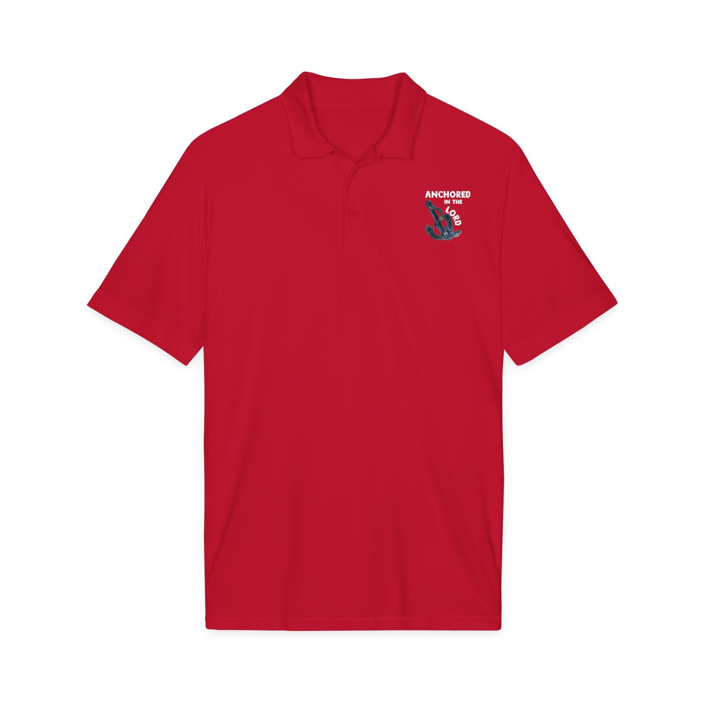 Anchored in the Lord Polo - White