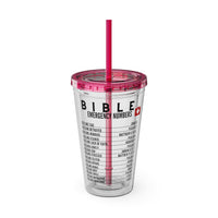Bible Emergency Numbers 16oz Tumbler with Straw