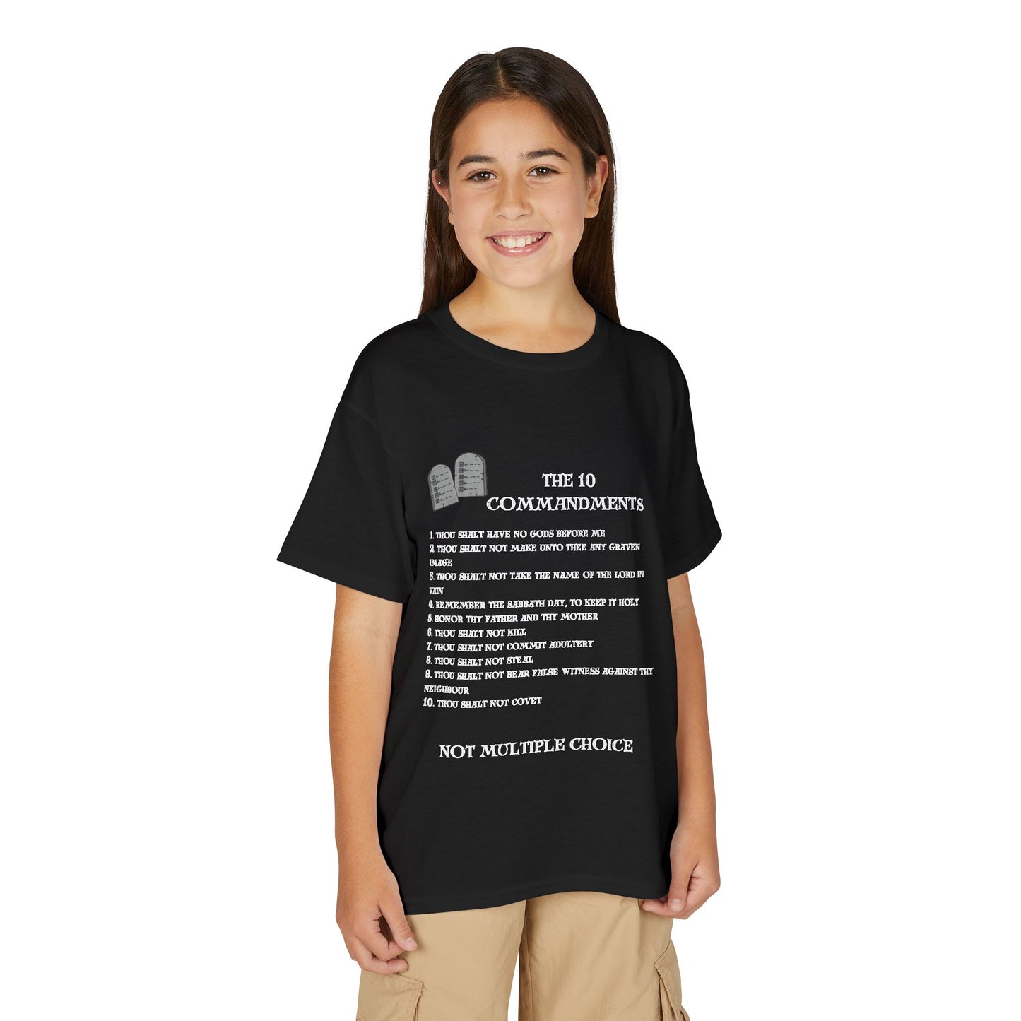 10 Commandments Youth T-shirt - White