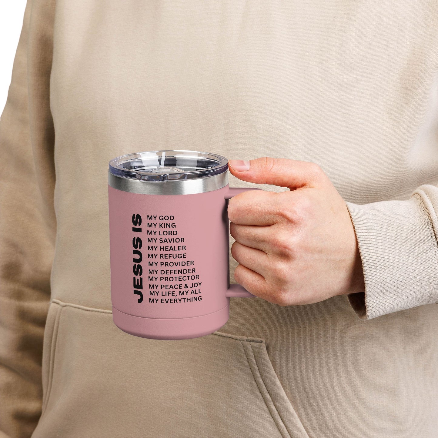 Christian Jesus Is 15oz Tumbler - Black