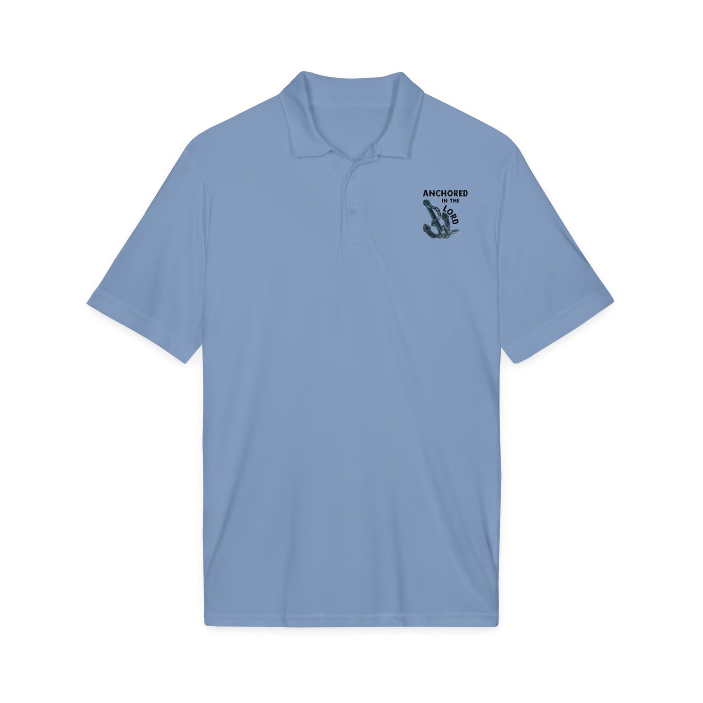 Anchored In The Lord Polo - Black