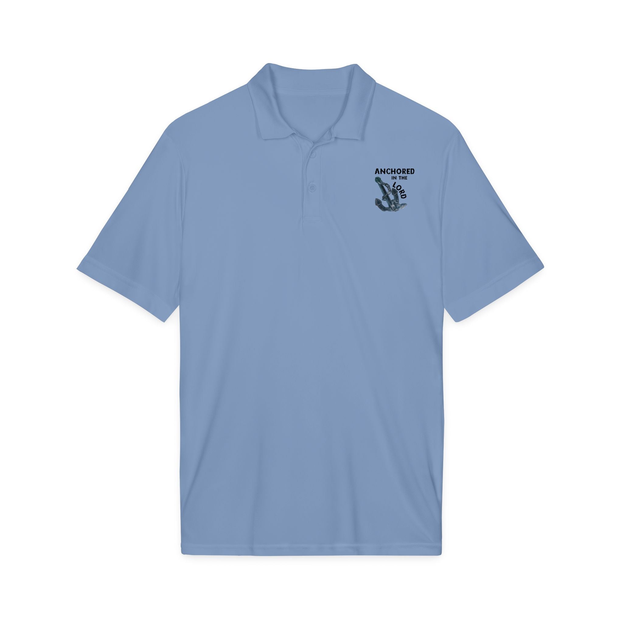 Anchored In The Lord Polo - Black