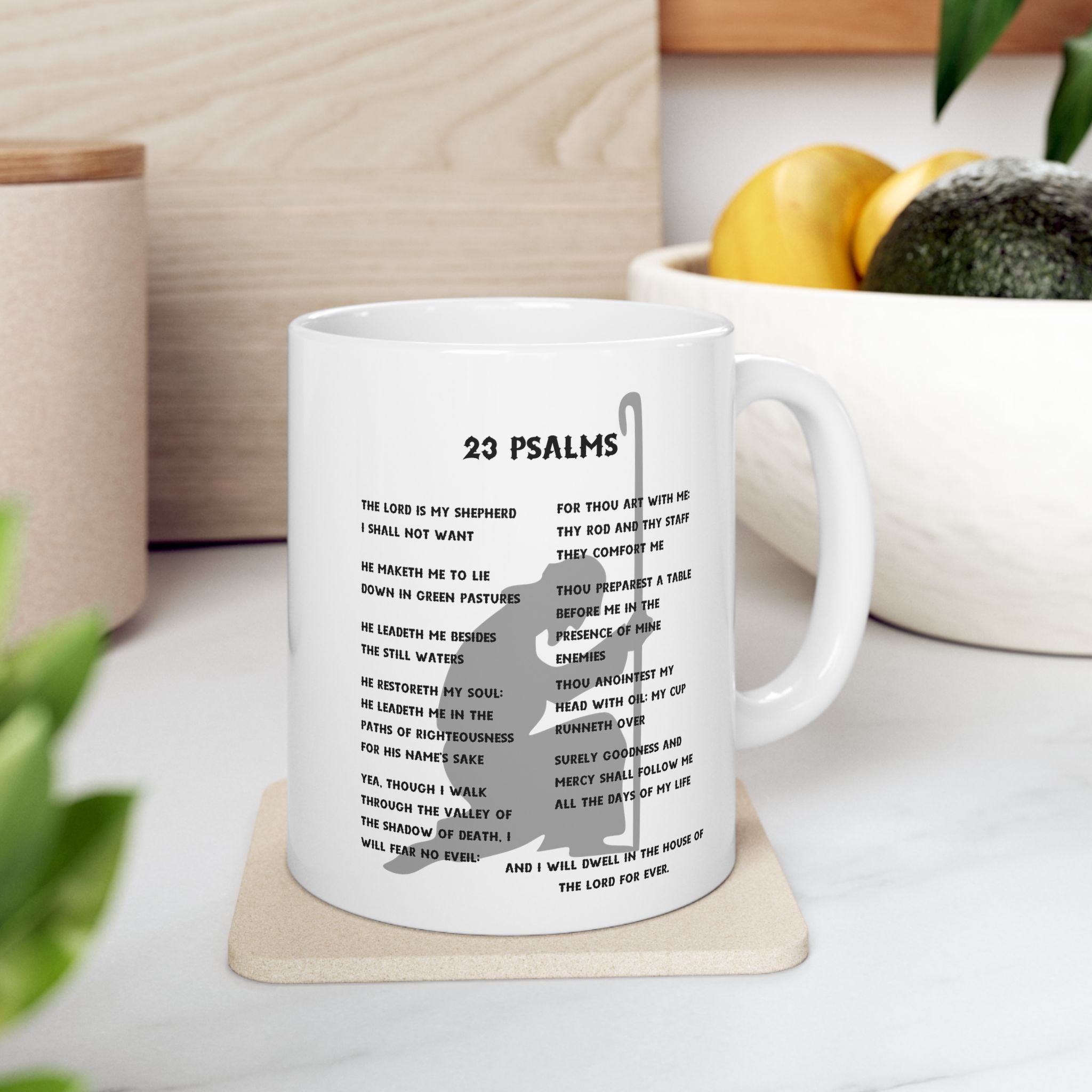 23 Psalms White Coffee Mug (11oz/15oz)