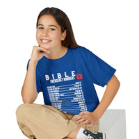 Bible Emergency Numbers Youth T-Shirt — White