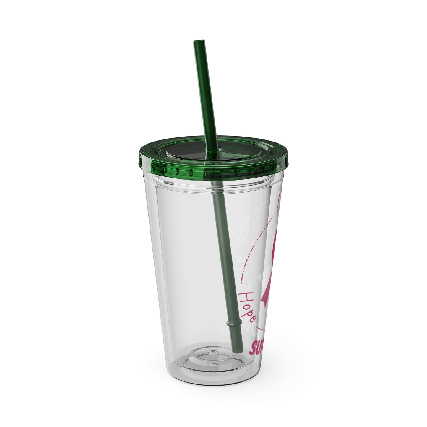 Breast Cancer Survivor 16oz Tumbler with Straw